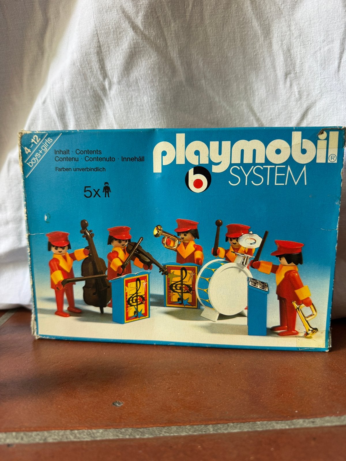 Playmobil System 3511 – Fanfareorkest + Doos (1978), Kinderen en Baby's, Speelgoed | Playmobil, Gebruikt, Complete set, Figuren