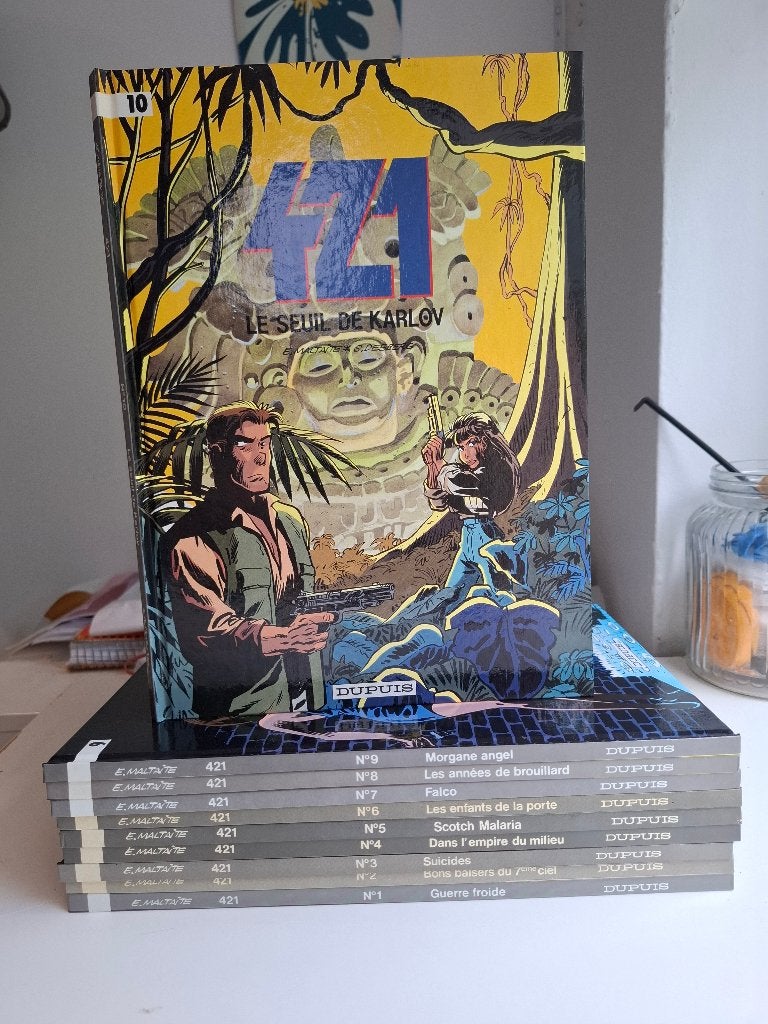 421 TOMES 1 à 10 SERIE COMPLETE MALTAITE DUPUIS TBE EO/REED, Série complète ou Série, Enlèvement ou Envoi, Comme neuf