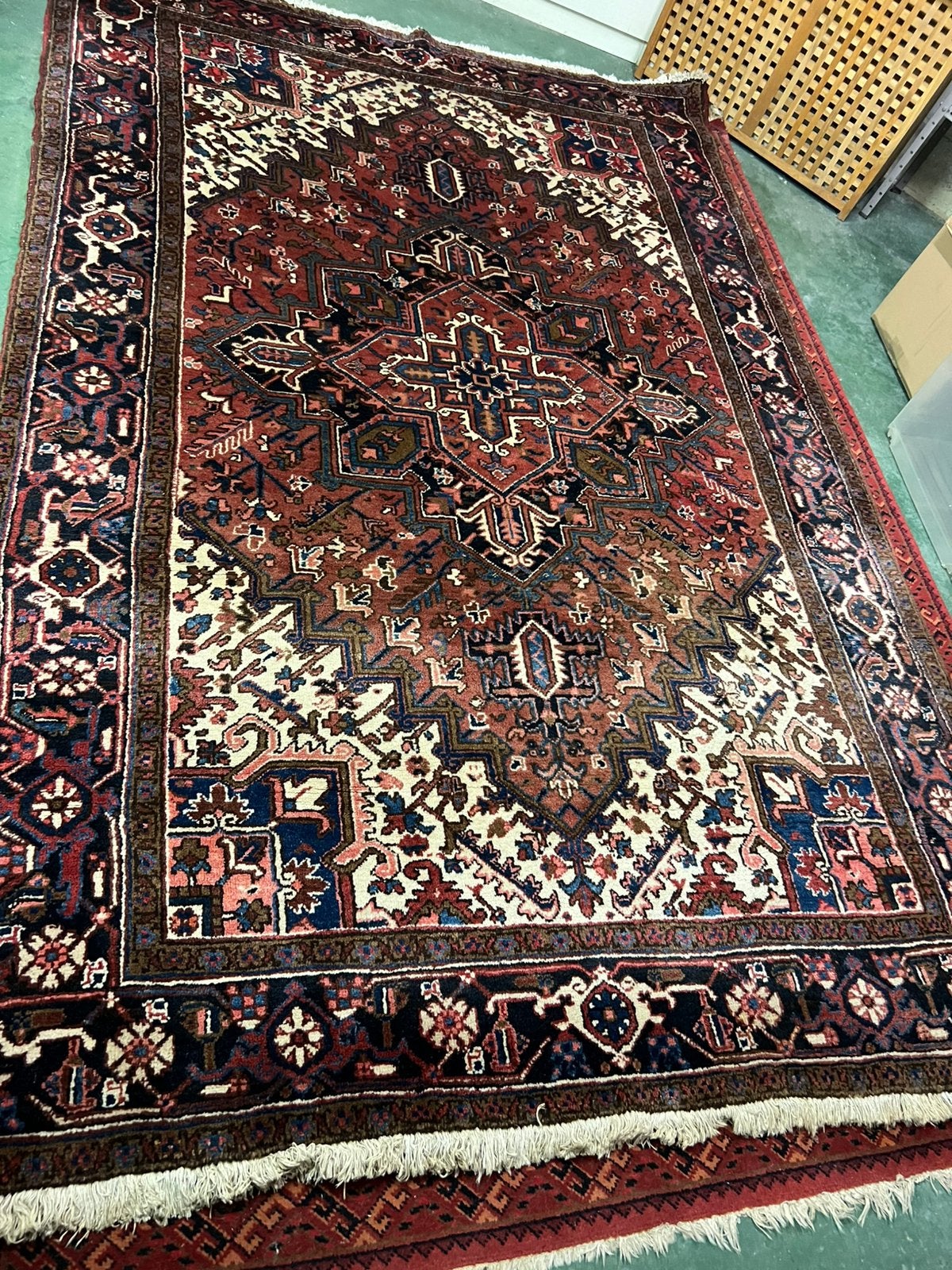 oosters tapijt Perzische Birjand (Iran), Ophalen, Gebruikt