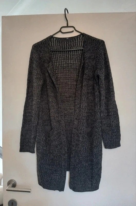 Maat S Bruin-zwart- grijze gilet, Ophalen, Bruin, Zo goed als nieuw, Maat 36 (S)