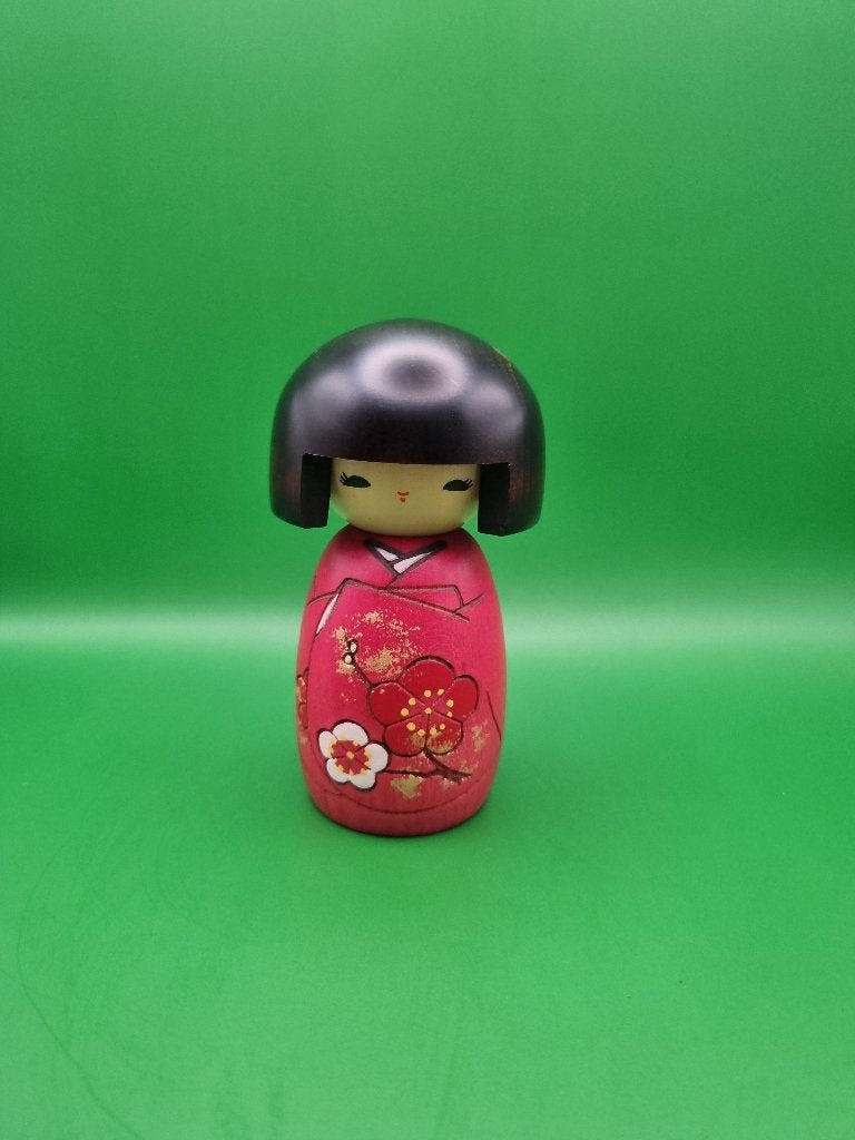 Le magnifique Okappa-San Kokeshi d'Usaburo, Antiquités & Art, Fait main, Japon, Bois, Poupée