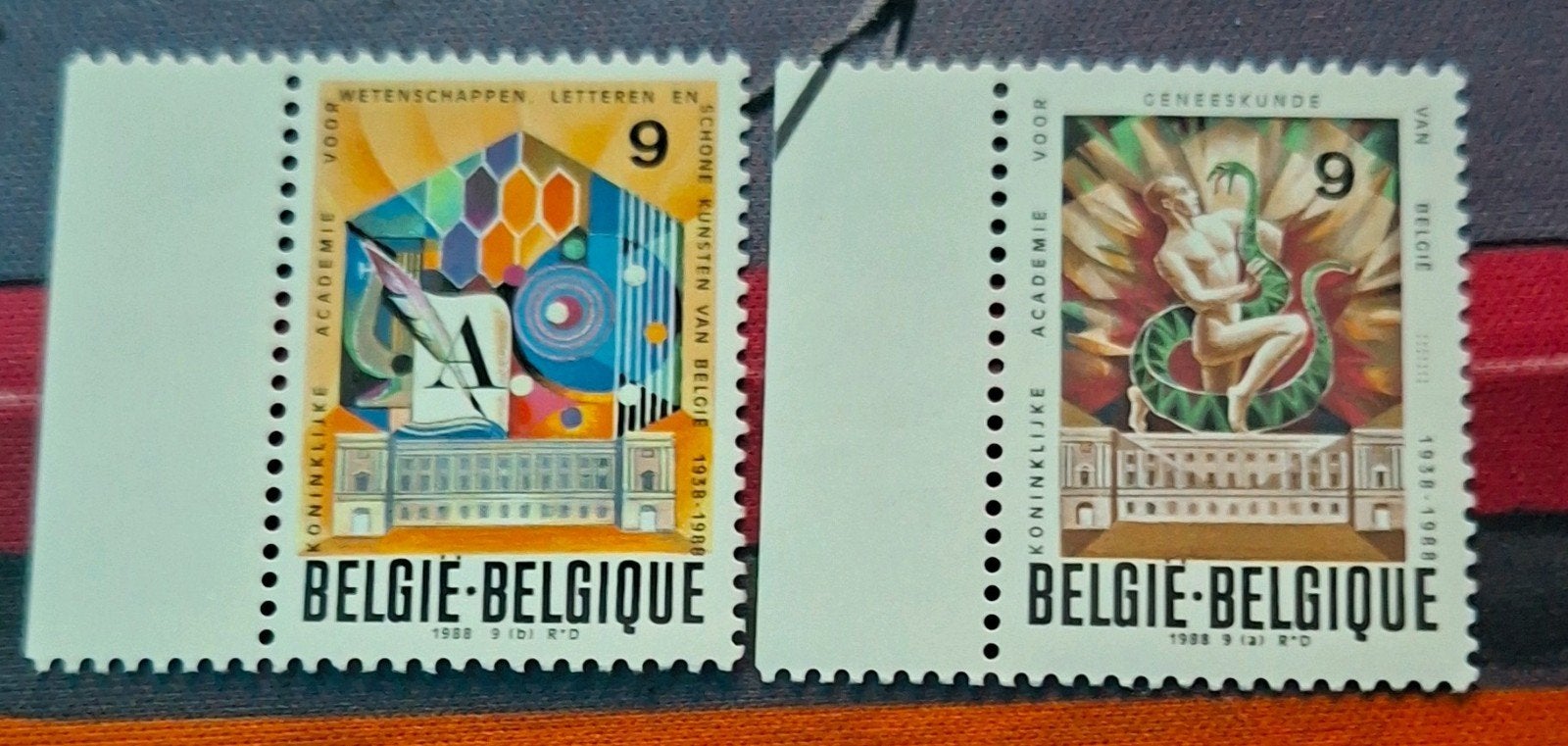 Postzegels 50 Jaar Koninklijke academie voor geneeskunde, Ophalen