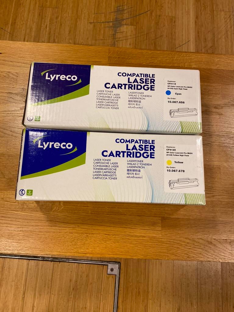 Cartouches CF412X HP Color LaserJet Pro M452 Yellow et Cyan, Ophalen, Zo goed als nieuw
