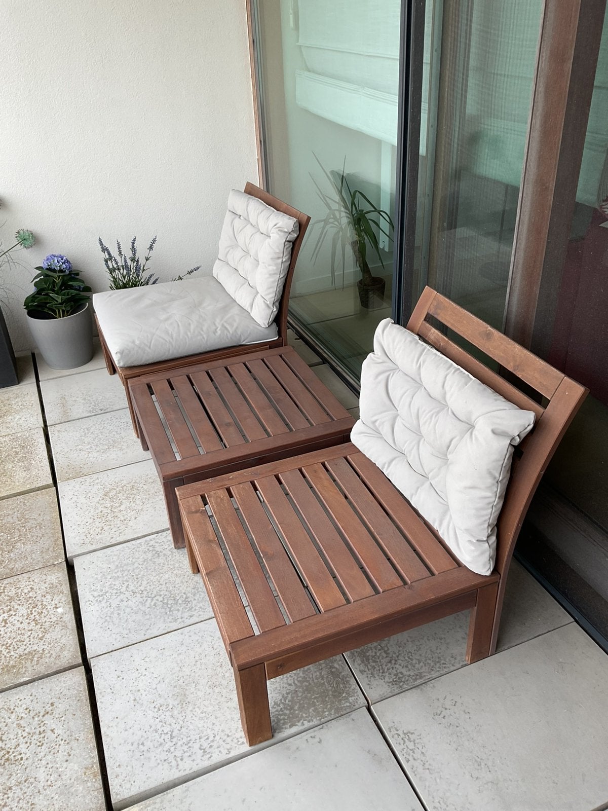 Set de jardin en bois Ikea Applärö, Enlèvement, Utilisé, Bois, Salons de jardin