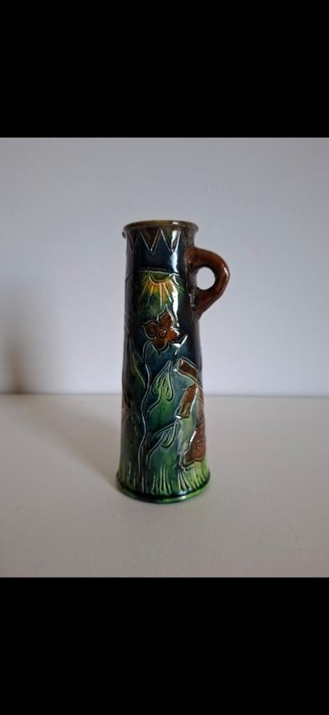 Art nouveau kruik Leo maes vereenhoge, Antiek en Kunst, Ophalen of Verzenden
