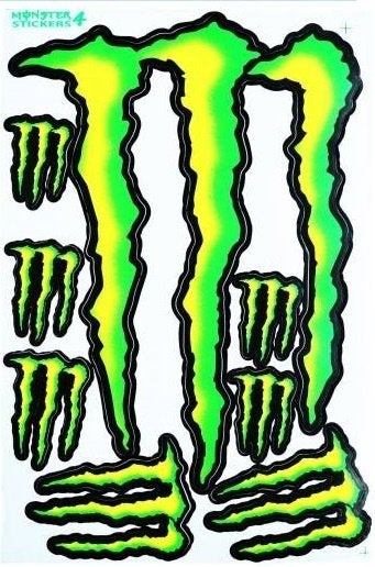 Ensemble de feuilles d'autocollants Monster Energy, Motos, Enlèvement ou Envoi