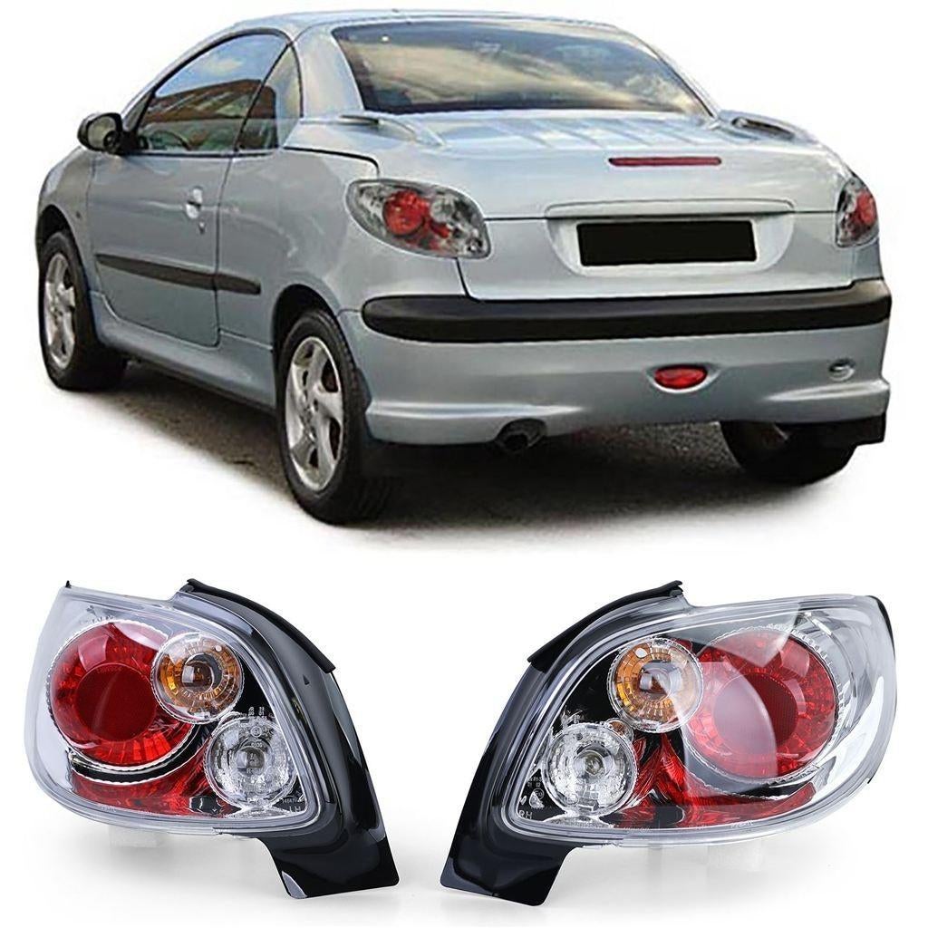Heldere Achterlichten Peugeot 206 CC Chroom Set Links & Rech, Envoi