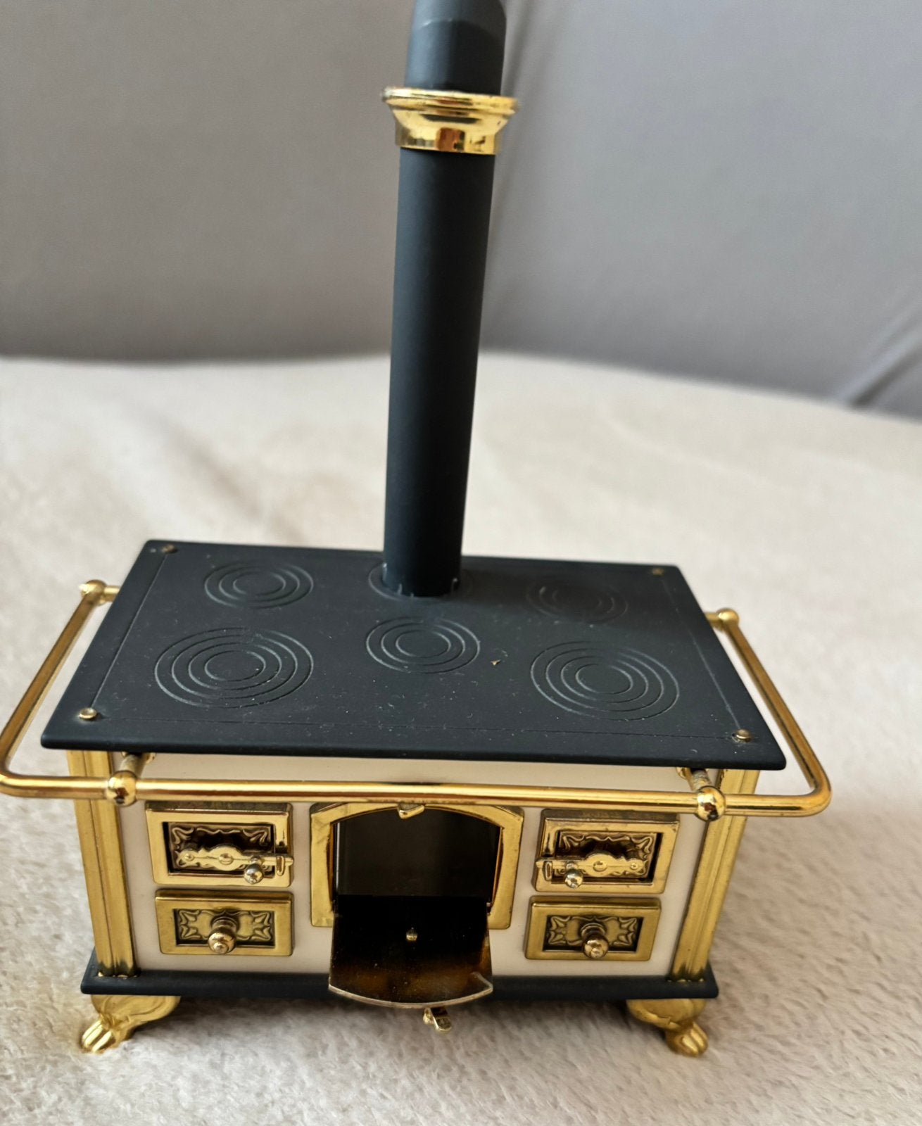 Vintage miniatuur  keukenfornuis met schouw bodo hennig, Ophalen of Verzenden, Zo goed als nieuw