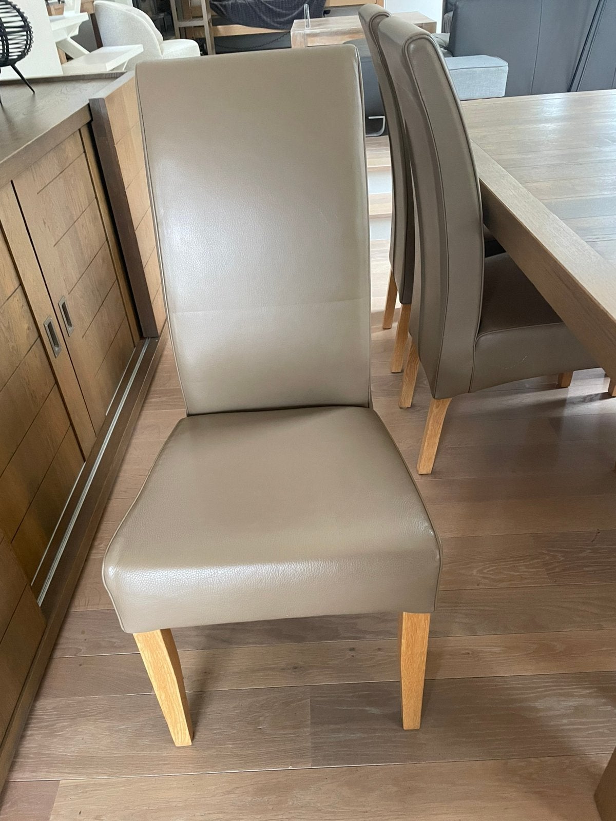 6 lederen stoelen, Ophalen, Gebruikt, Overige kleuren, Leer