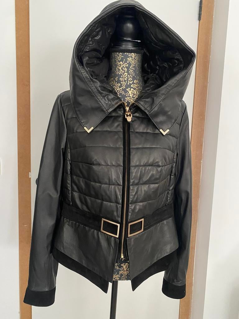 Jas leder, Ophalen, Nieuw, Maat 38/40 (M), Zwart