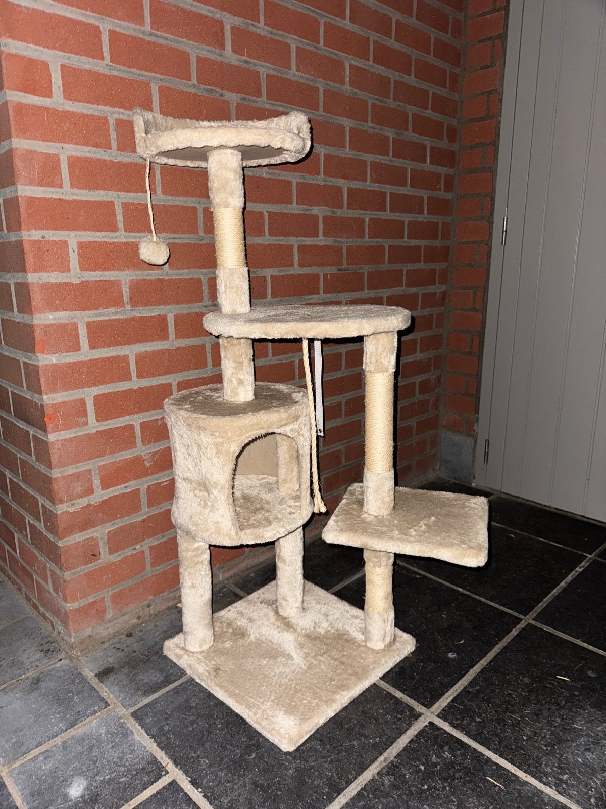 Katten krabpaal beige, Ophalen, Zo goed als nieuw, Krabpaal