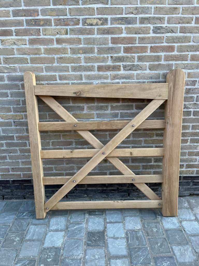 2x eiken weidepoort NIEUW, Tuin en Terras, Ophalen, Nieuw, Hout
