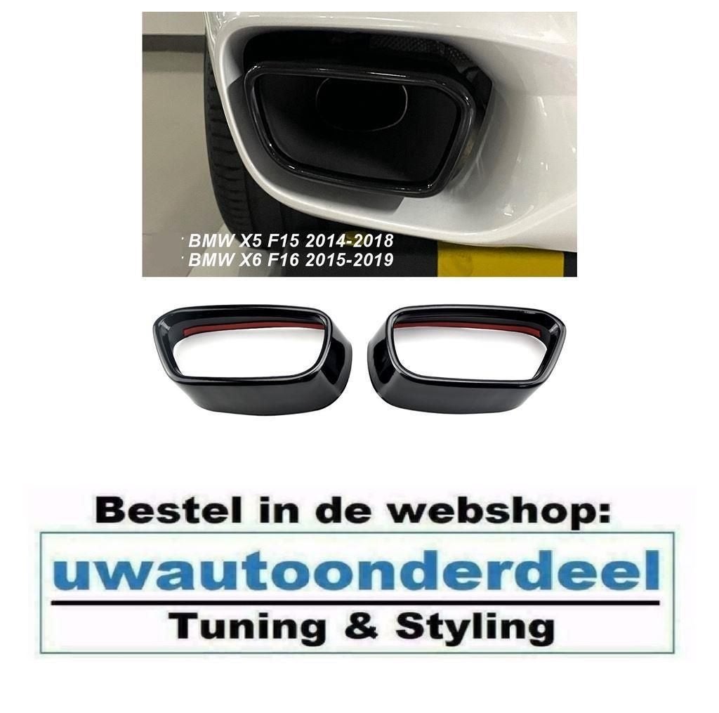 Enkel Zwart Black uitlaat trim Voor Bmw X5 F15 X6 F16, Verzenden