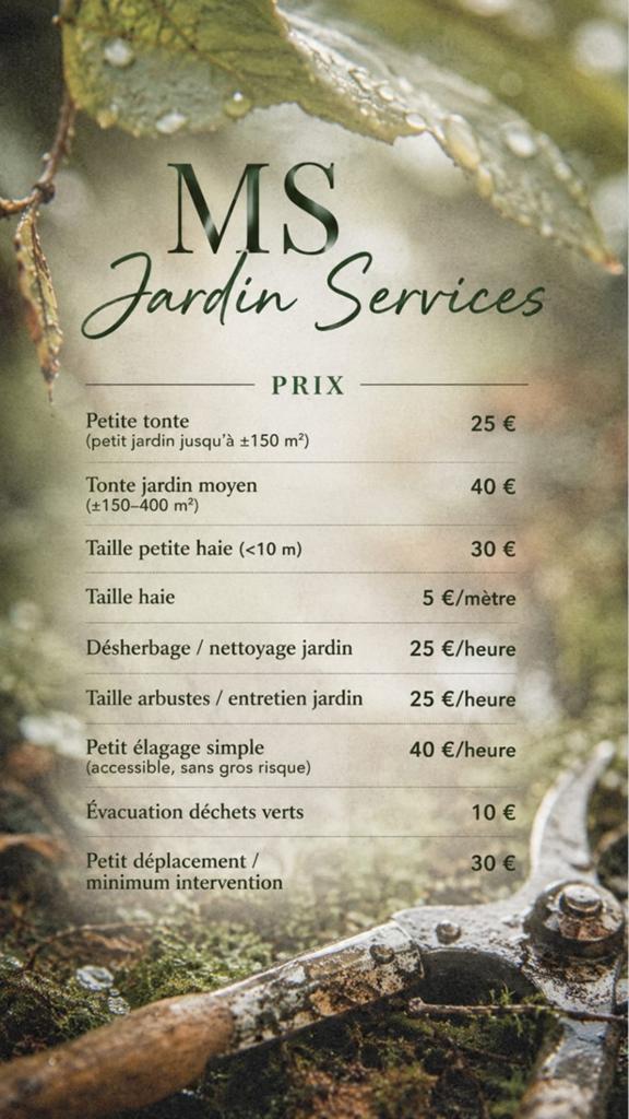 jardinage,  tonte de pelouse, élagage etc...