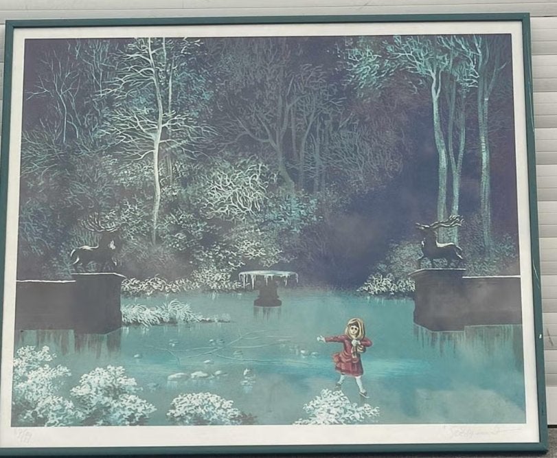 Lithographie signe gaston bogaert, Enlèvement ou Envoi, Lithographie