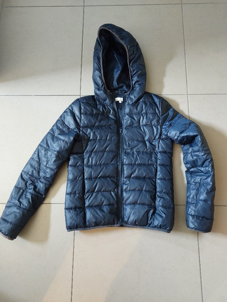 Blauwe gewatteerde jas, Enlèvement ou Envoi, Taille 36 (S), Bel & Bo, Comme neuf