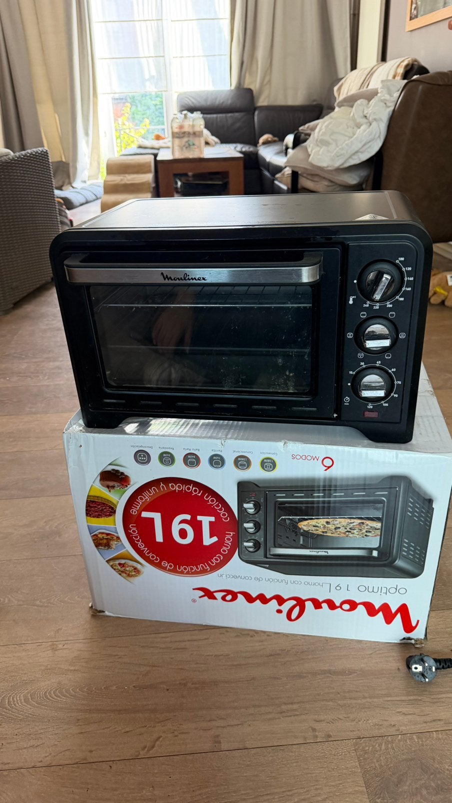 Four Chaleur tournante Moulinex Optimo YY5187 1380 W Noir, Elektronische apparatuur, Ophalen, Gebruikt, Vrijstaand, Oven