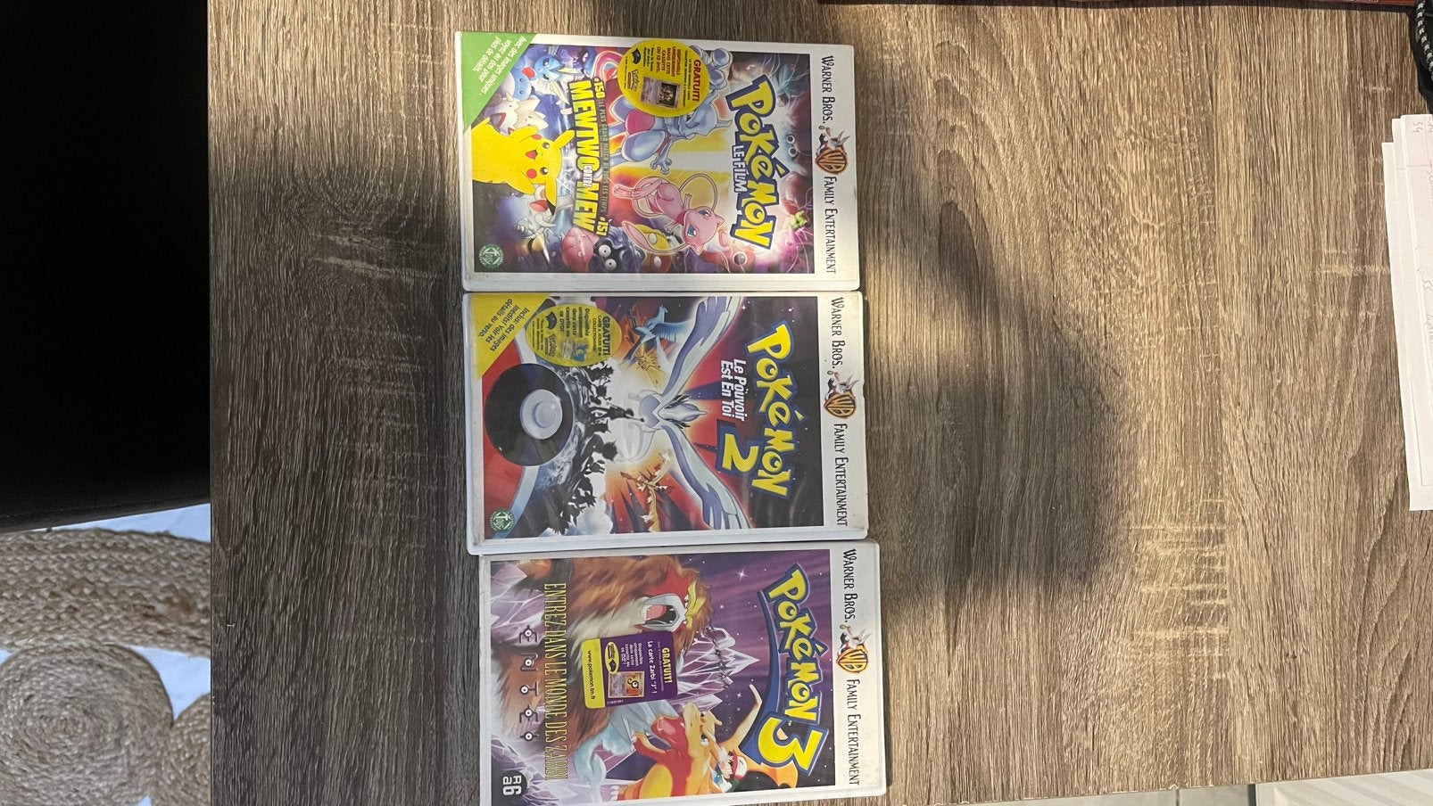 Lot de 3 Cassettes VHS Pokémon (1, 2 et 3) - Vintage / Rétro, CD & DVD, Enlèvement ou Envoi, Comme neuf, VHS