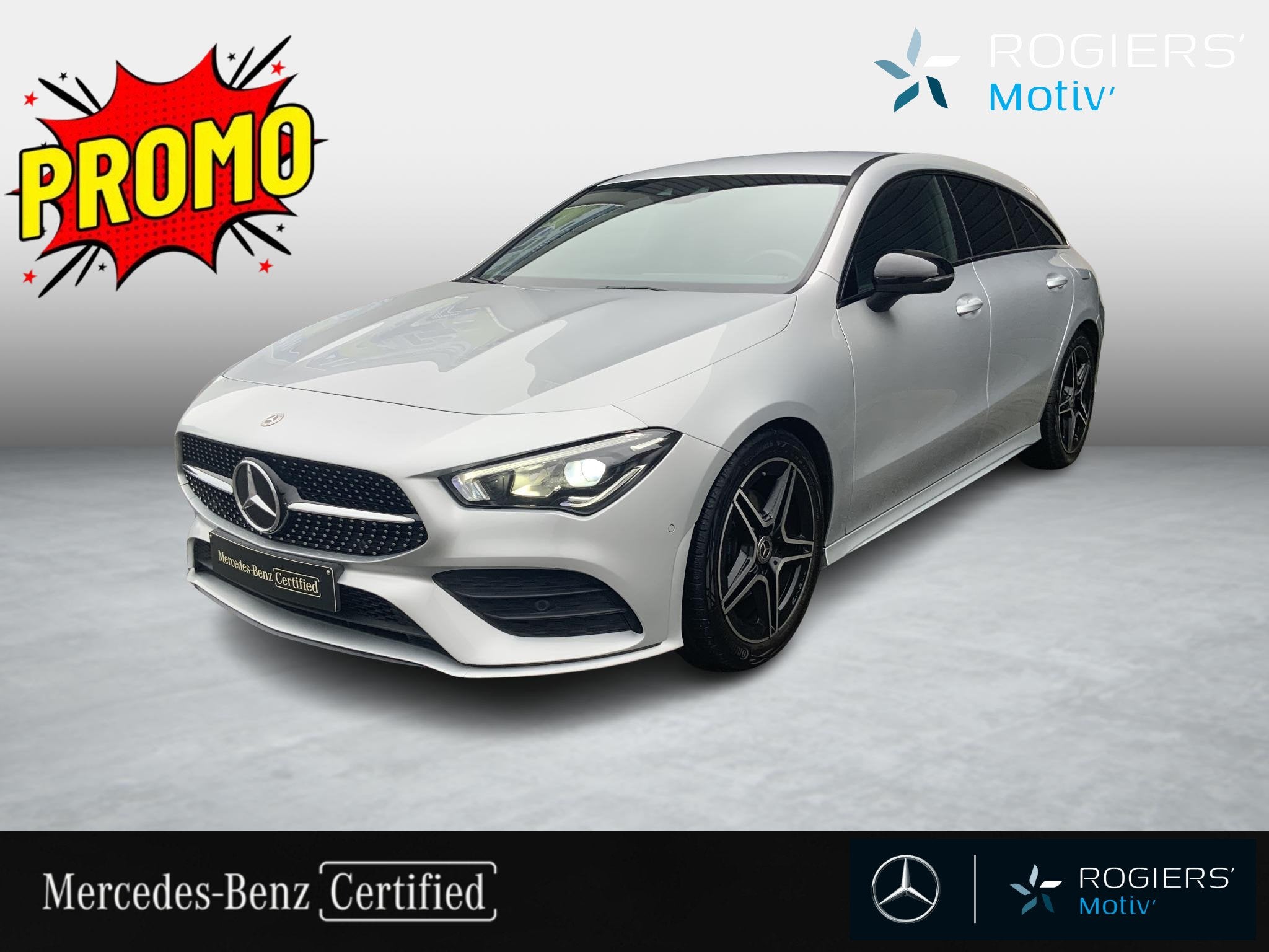 Mercedes-Benz CLA-klasse CLA 180 shooting brake AMG Line, Stof, Zwart, 4 cilinders, 136 pk