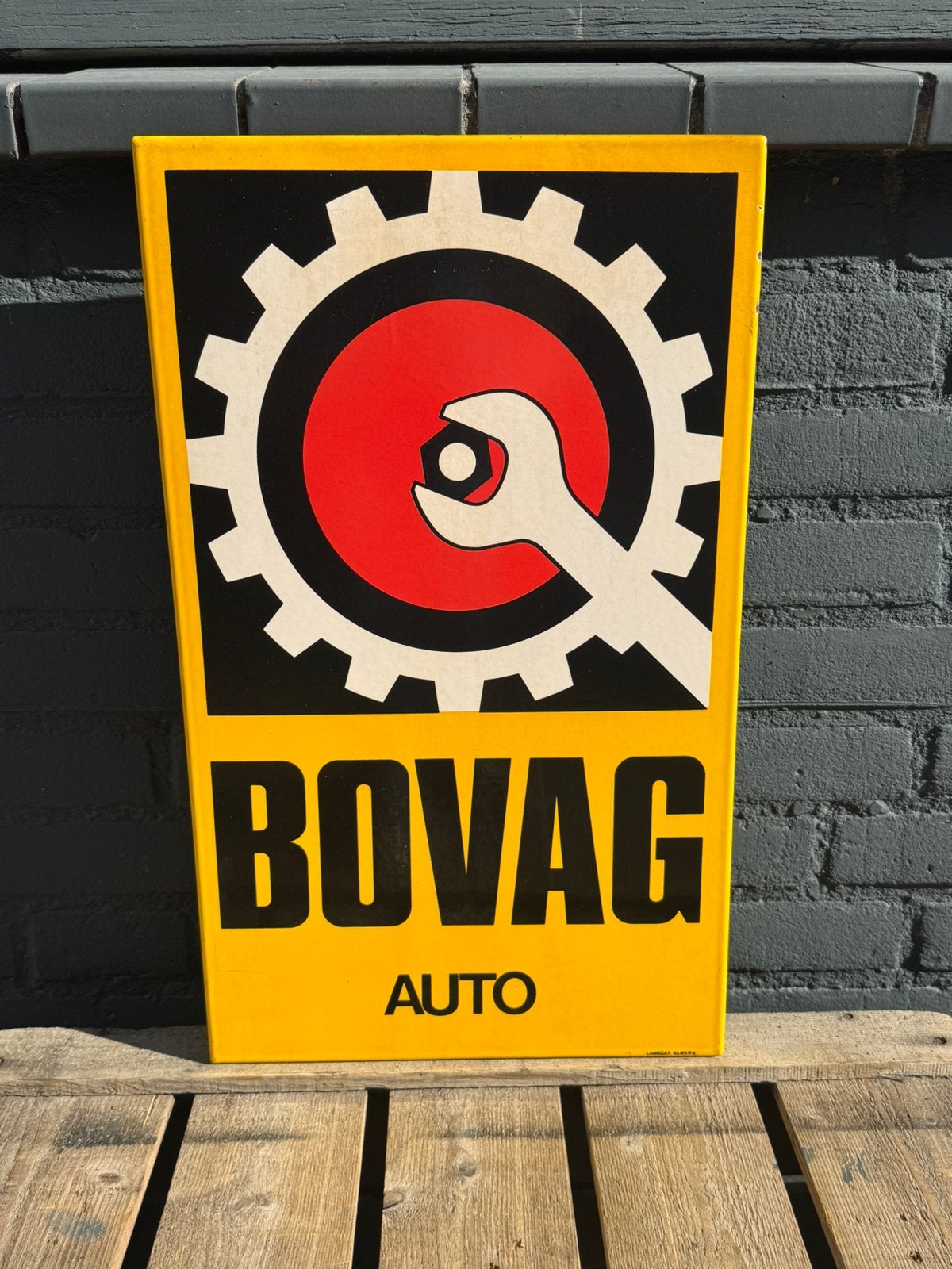 Panneau d'affichage en émail BOVAG Auto, Collections, Enlèvement ou Envoi, Utilisé, Panneau publicitaire