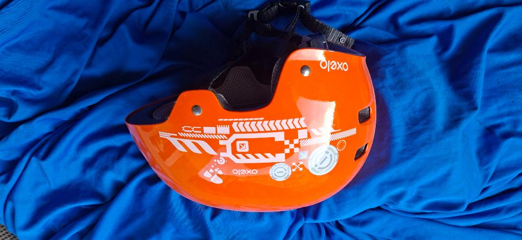 casque ski/roller enfant orange, Ophalen, Zo goed als nieuw, Ski