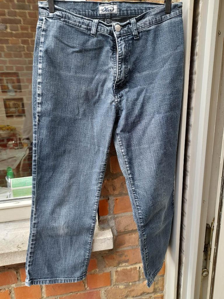 3/4 jeansbroek dames 'Ober' Maat 38/40, Ober, Blauw, Ophalen of Verzenden, W30 - W32 (confectie 38/40)
