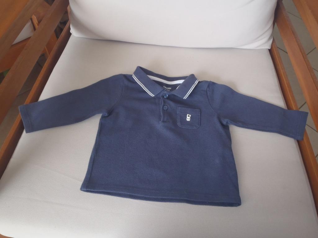 blauw poloshirt maat 74 - Obaïbi, Ophalen of Verzenden, Gebruikt, Jongetje, Truitje of Vestje