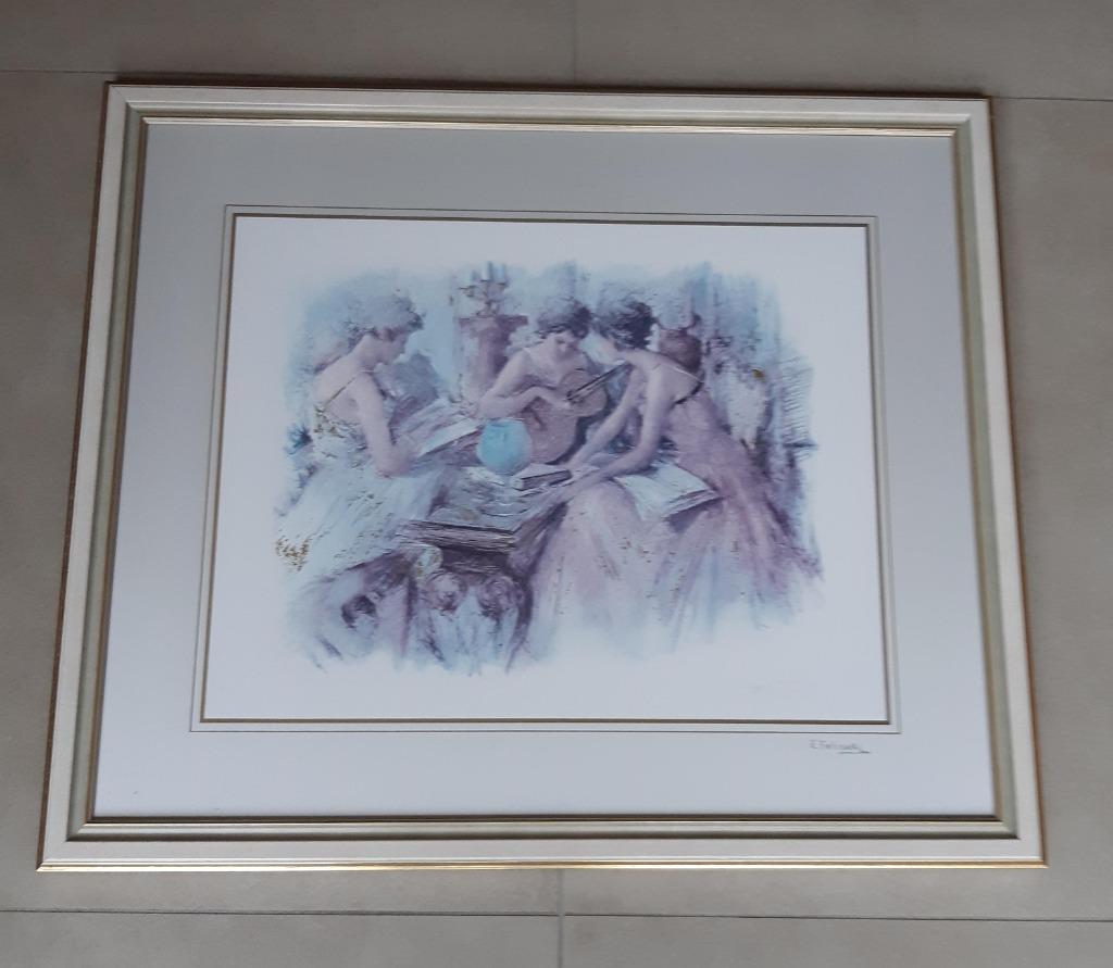 2 in glas gekaderde prints van Enrico Felisari, Antiek en Kunst, Ophalen of Verzenden