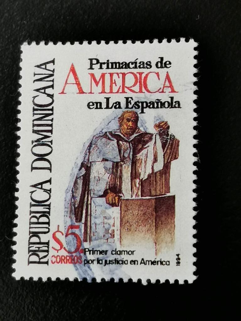 Dominicaanse Republiek 1994 - Amerikanen in Hispagnola, Ophalen of Verzenden, Gestempeld, Midden-Amerika