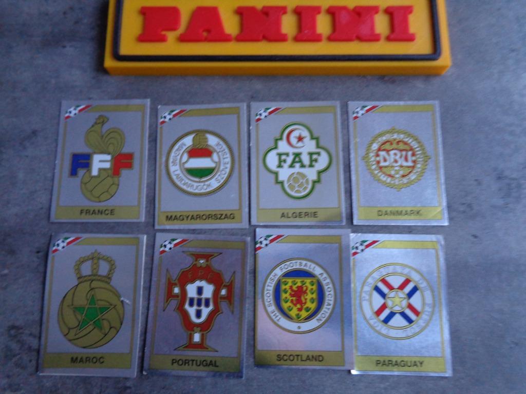 PANINI VOETBAL STICKERS WORLD CUP 86 MEXICO WK EMBLEMEN 8X Z, Verzenden, Zo goed als nieuw