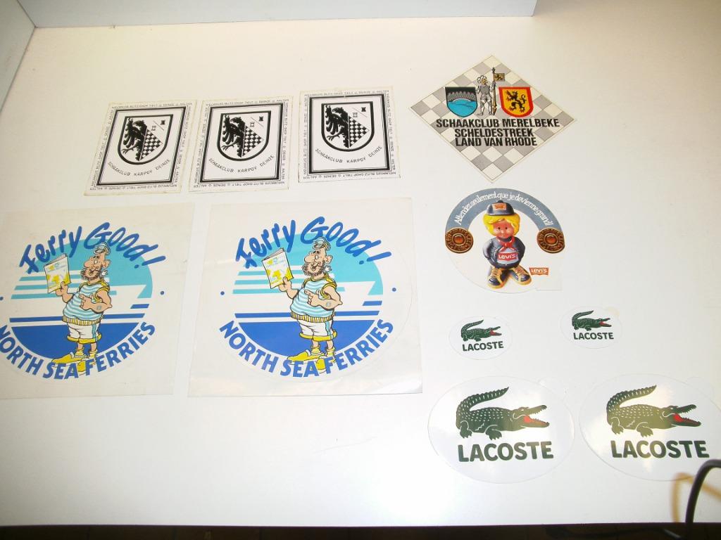 Lot de 61 autocollants différents (Collect-078), Collections, Collections Autre, Utilisé, Enlèvement ou Envoi