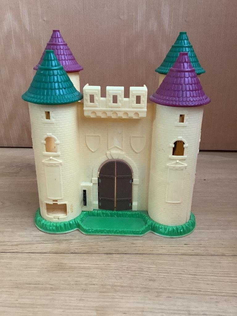 Jouet château jaune H 22 cm, Enlèvement ou Envoi, Utilisé, Ensemble complet