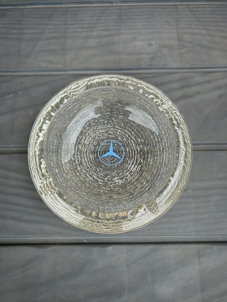 Asbak Mercedes, Ophalen of Verzenden, Zo goed als nieuw, Rond, Glas