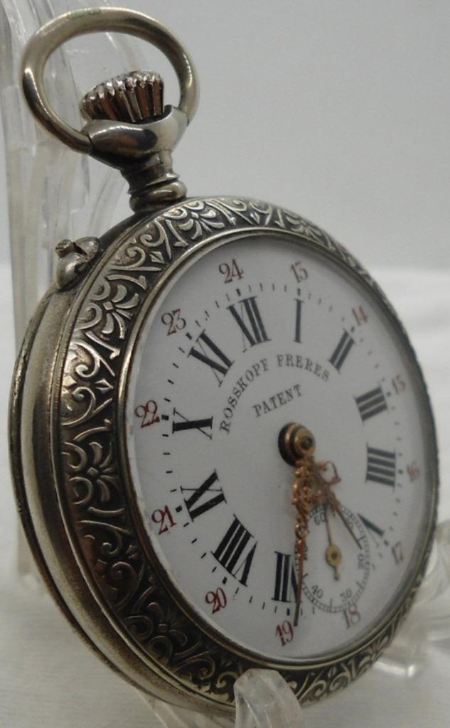 Montre de poche Roskopf Freres Patent 1900-1949, Bijoux, Sacs & Beauté, Autres marques, Enlèvement ou Envoi, 1900 à 1930, Autres matériaux