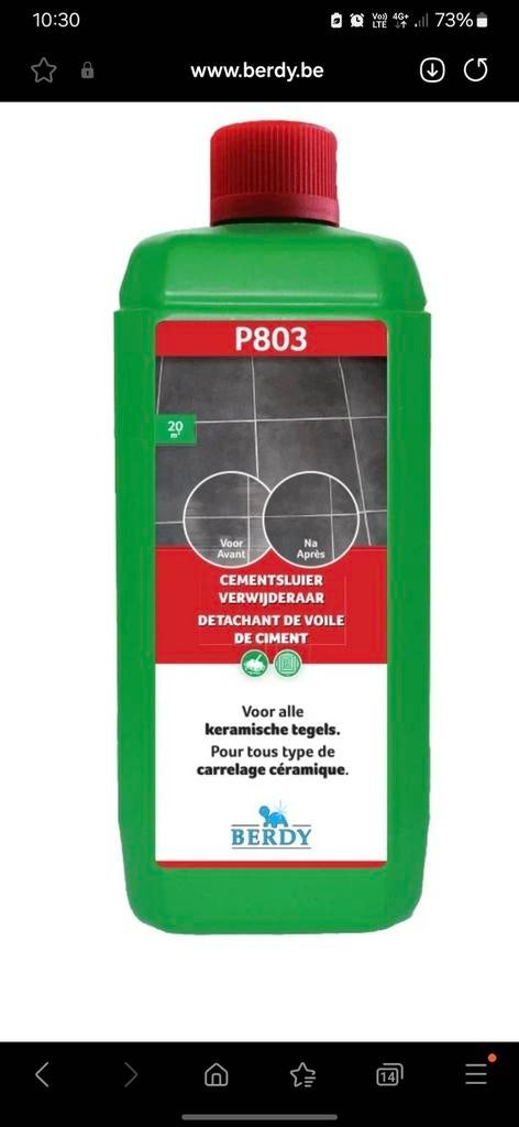Vernis puissant contre les résidus de ciment, Enlèvement ou Envoi
