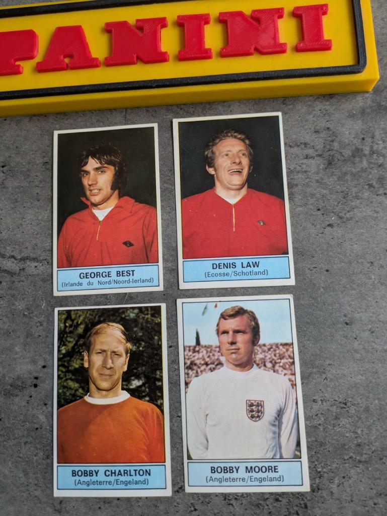 4X AUTOCOLLANTS PANINI FOOTBALL 1972/73 étoiles monde 1972, Envoi