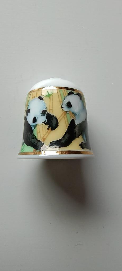 vingerhoedje pandas Japan, Verzenden, Zo goed als nieuw, Porselein