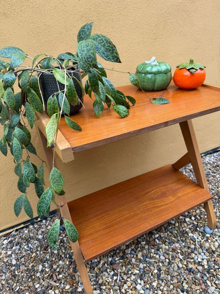 Vintage midcentury serveerwagentje, Ophalen