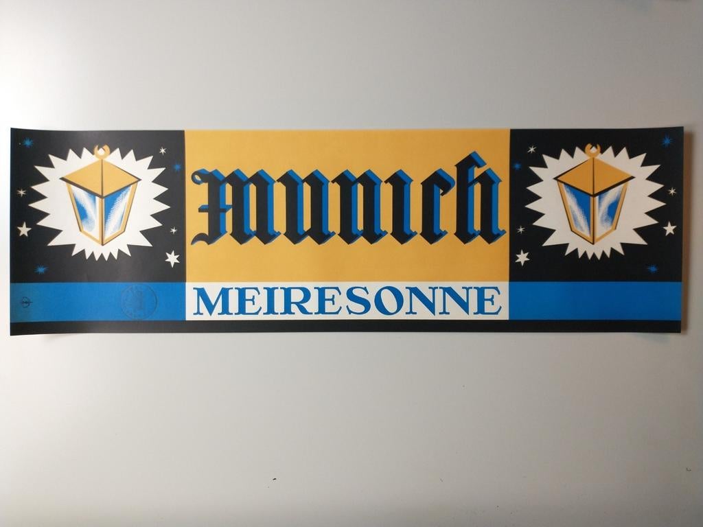 Munich Meiresonne litho reclame, Info@outofstock.be, Enlèvement ou Envoi, Comme neuf, Meiresonne