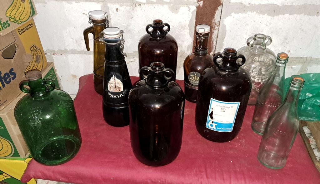 Fles flessen oude flessen decoratie, Ophalen