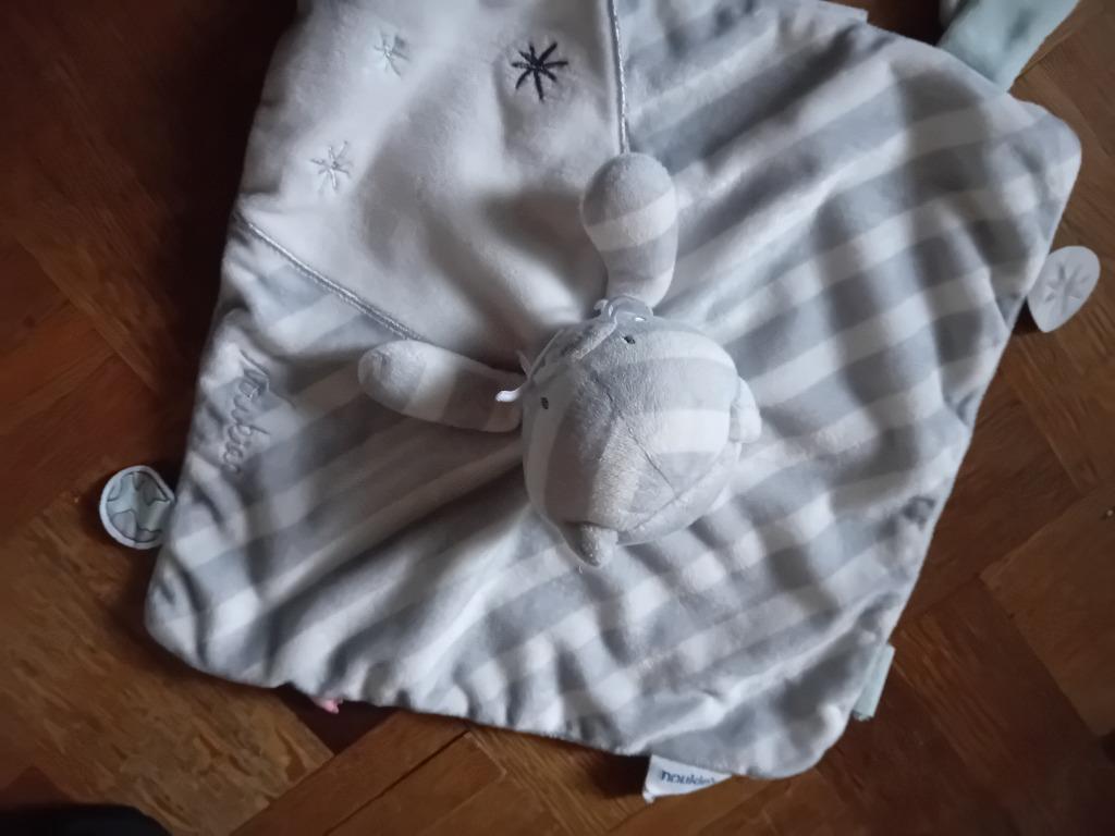 Doudou noukies chat gris blanc, Enlèvement ou Envoi, Comme neuf