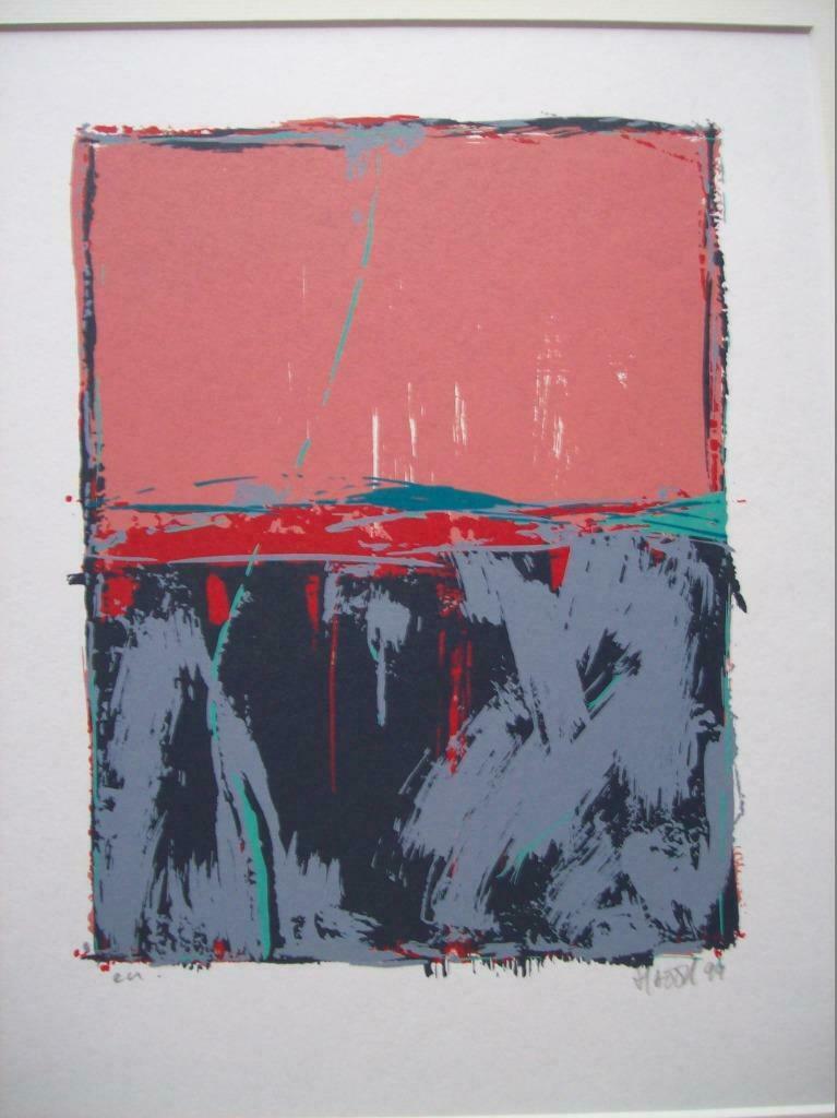 "Abstracte zeefdruk 1 " - Ad van Hassel, Ophalen of Verzenden