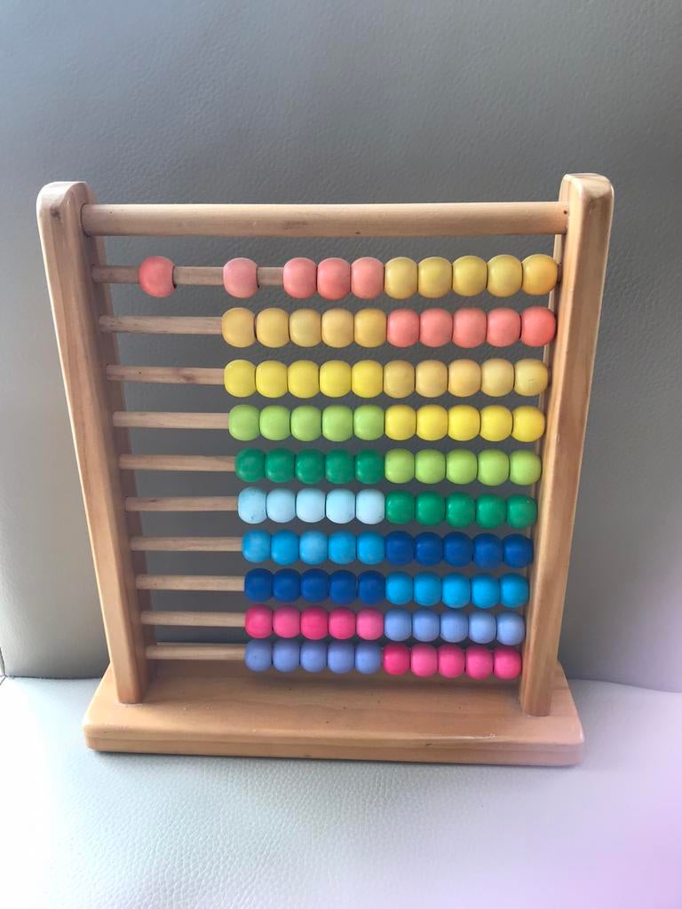 Houten telraam, Kinderen en Baby's, Ophalen of Verzenden, Zo goed als nieuw, Rekenen