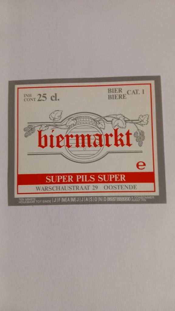 Marché de la bière, étiquette (97), Enlèvement ou Envoi, Comme neuf