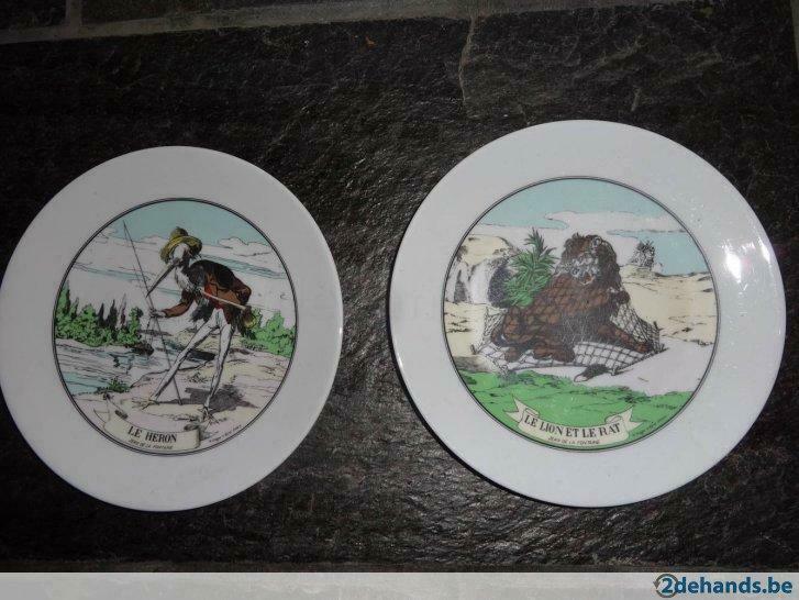 Borden decoratie, handgeschilderd 2 stuks, Ophalen, Nieuw, Bord(en)