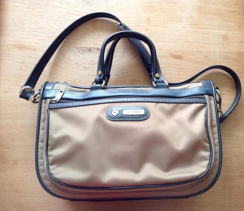 Vintage sacoche de voyage Samsonite, Enlèvement ou Envoi, Comme neuf, Beige