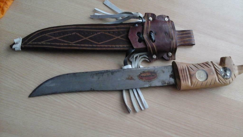 machete + lederen tas "dominicaanse republiek" 42x25 cm kwam, Verzamelen, Militaria | Algemeen, Ophalen of Verzenden, Landmacht