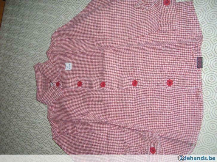 Hemdje geruit Ba-Beurre maat 2 jaar, Kinderen en Baby's, Ophalen of Verzenden, Gebruikt, Jongen of Meisje, Shirt of Longsleeve
