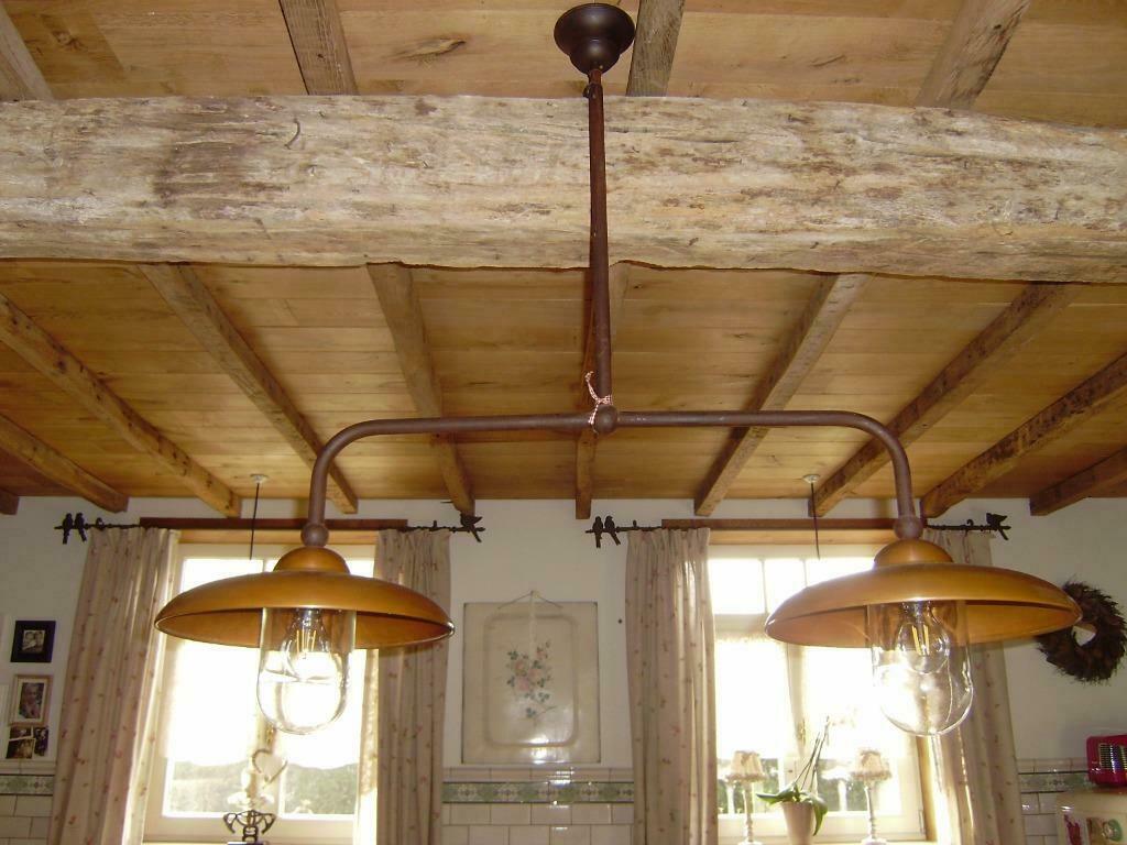 Hanglamp met koperen deksels, Ophalen, Zo goed als nieuw