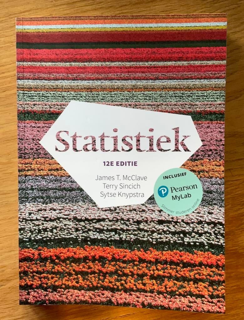 Statistiek, 12e editie met MyLab NL toegangscode, Ophalen of Verzenden, Sytse Knypstra; James T. McClave; Terry Sincich